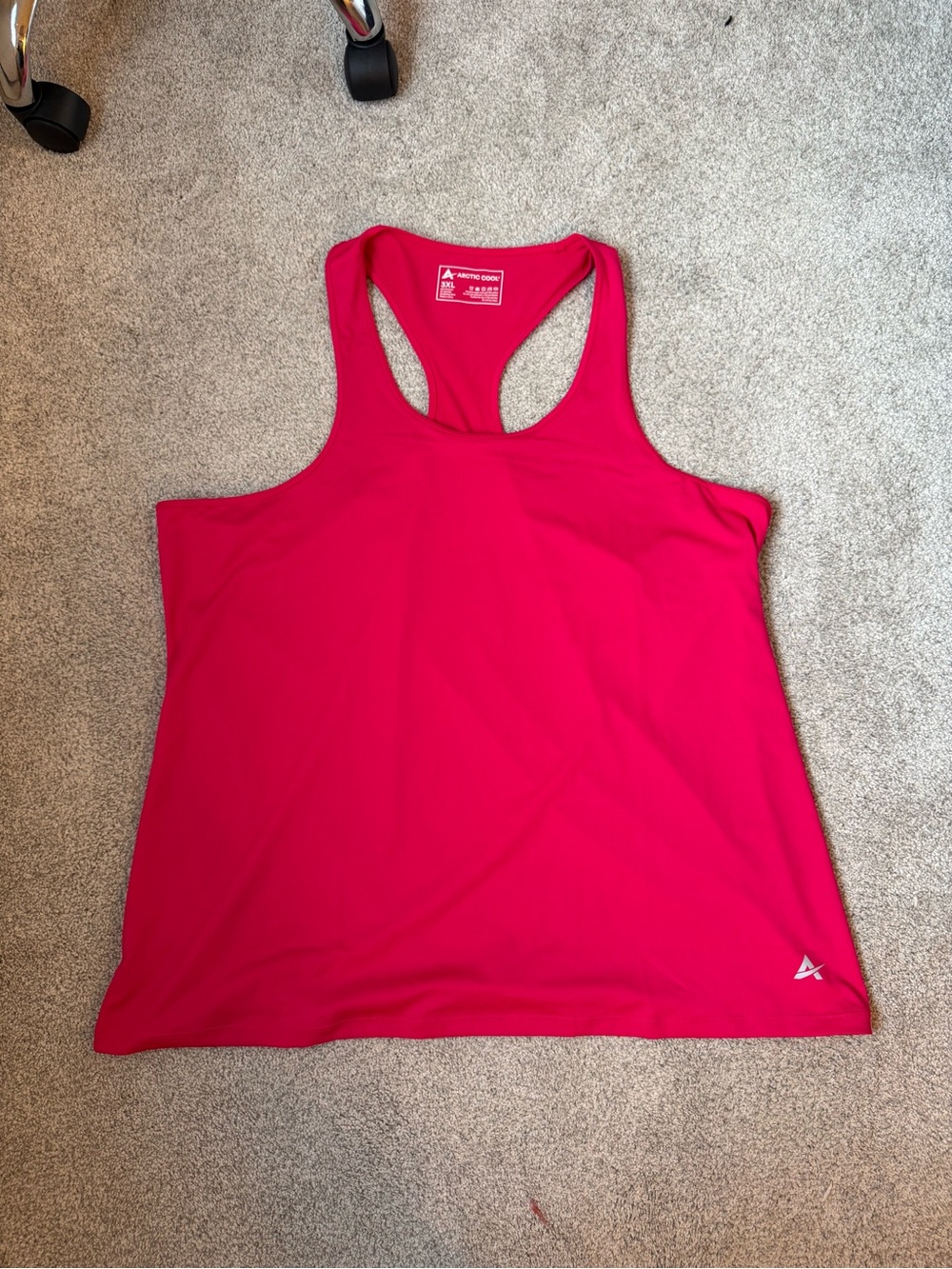 Womens 3XL Bright Pink Arctic Cool Razor Back Tank Top: Athletic running yoga